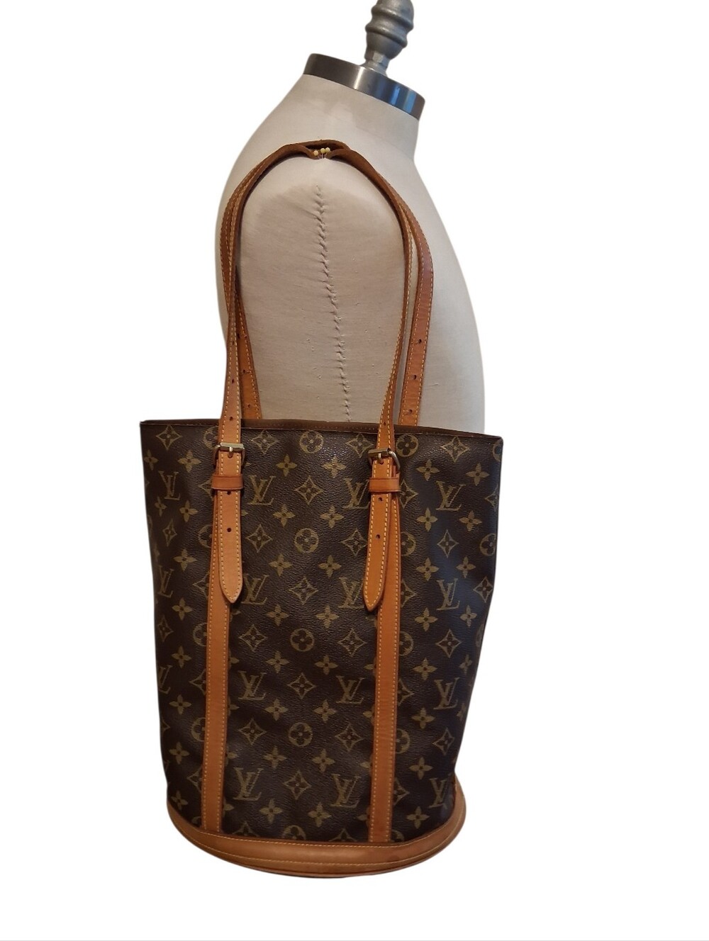 Louis Vuitton Brown Monogram Bucket Tote Bag